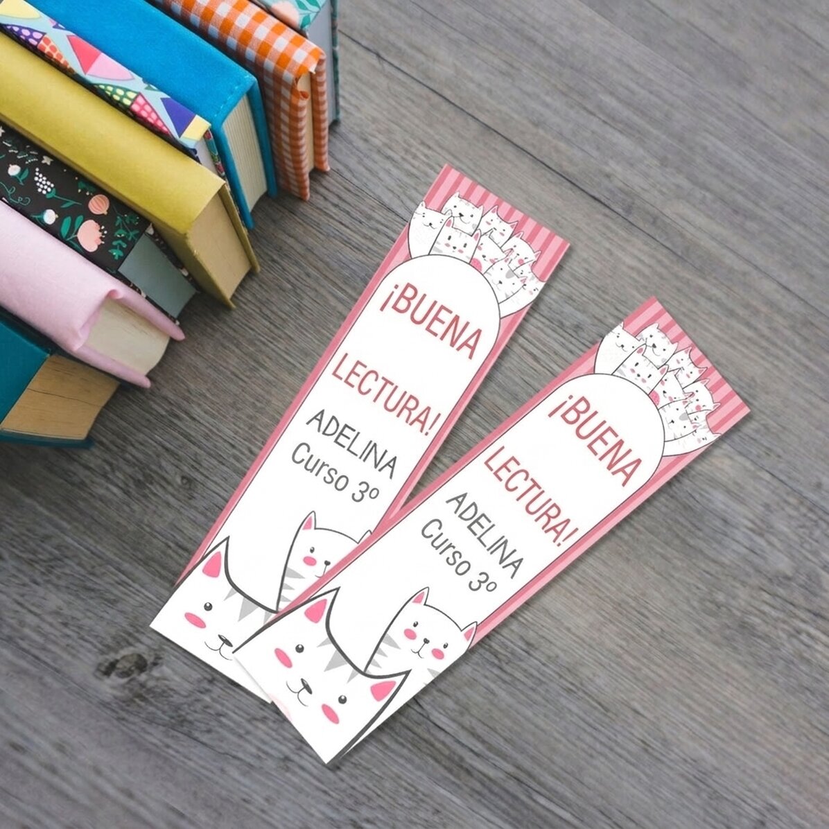 Marcapáginas personalizado con texto - Kitty