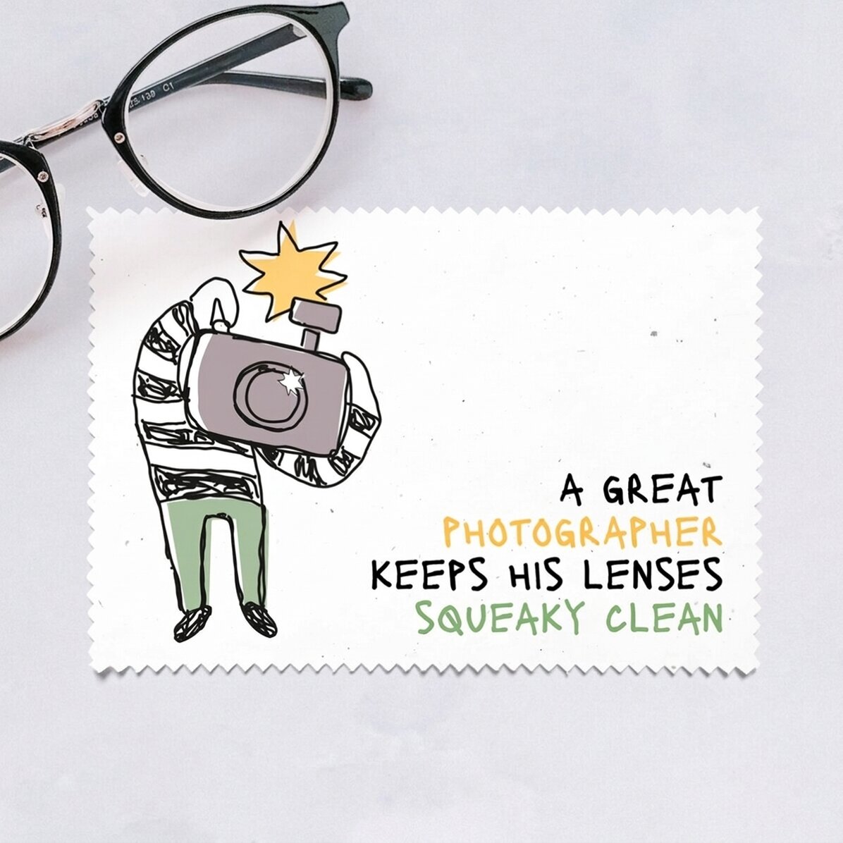 Paño personalizado para limpiar pantallas y gafas - Fotograf