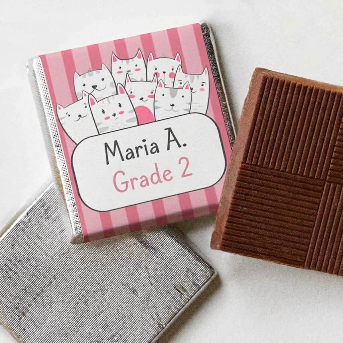 Mini tableta de chocolate personalizada con texto - Kitty