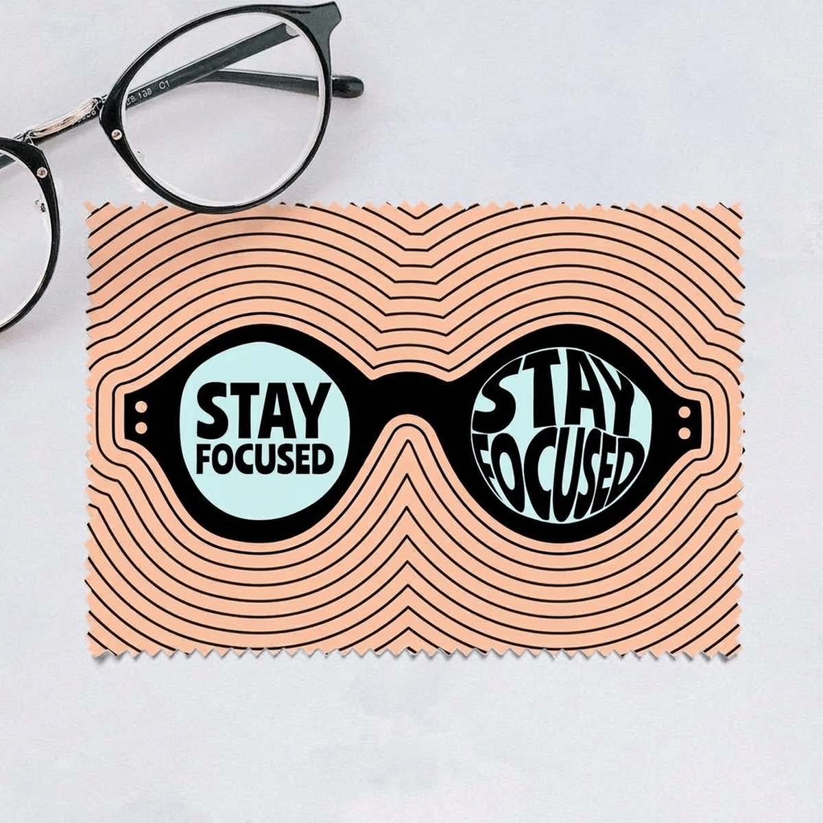 Paño personalizado para limpiar pantallas y gafas - Stay Focused