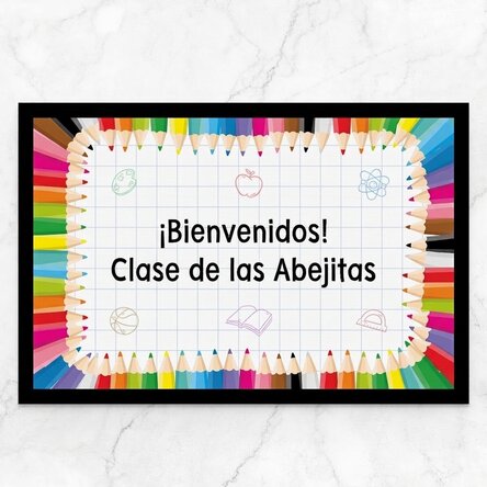 Felpudo de entrada personalizado con texto - Colegio