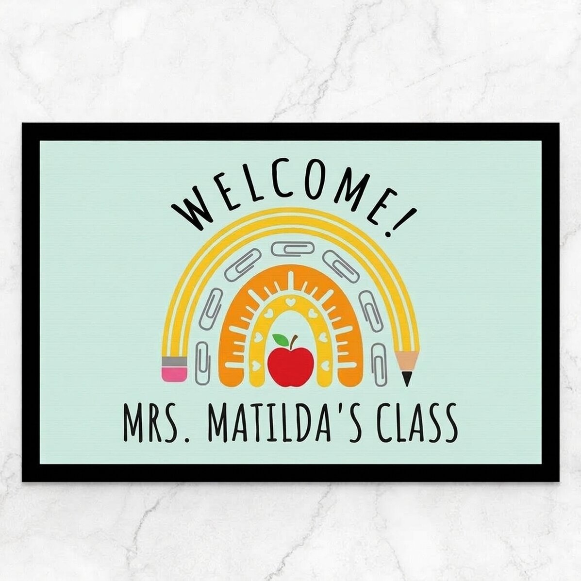 Felpudo de entrada personalizado con texto - Escuela