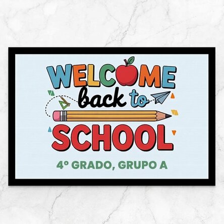 Felpudo de entrada personalizado con el mensaje «Welcome»