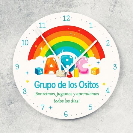 Reloj personalizado con texto - Guardería