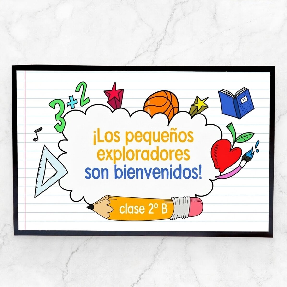 Alfombra de entrada personalizada con texto - Los pequeños exploradores
