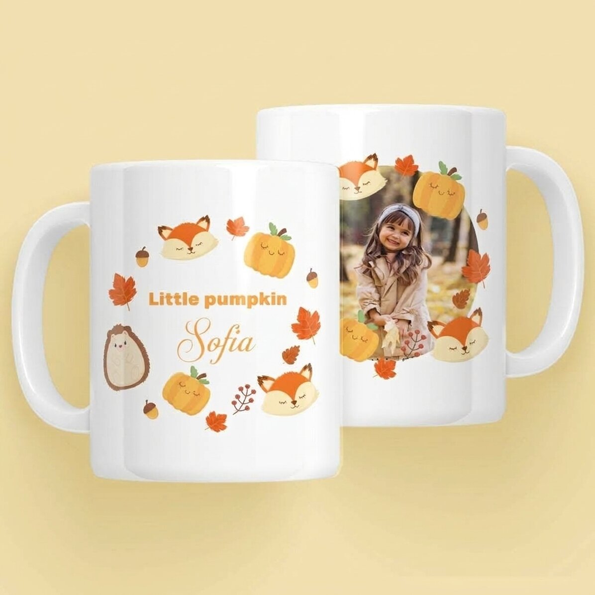 Taza personalizada con texto para niños - Little pumpkin