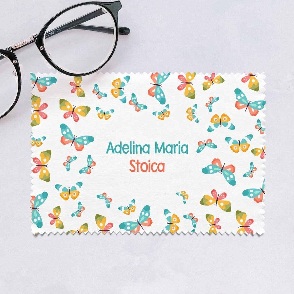 Paño personalizado para limpiar pantallas y gafas - Mariposas