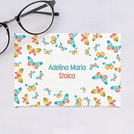 Paño personalizado para limpiar pantallas y gafas - Mariposas