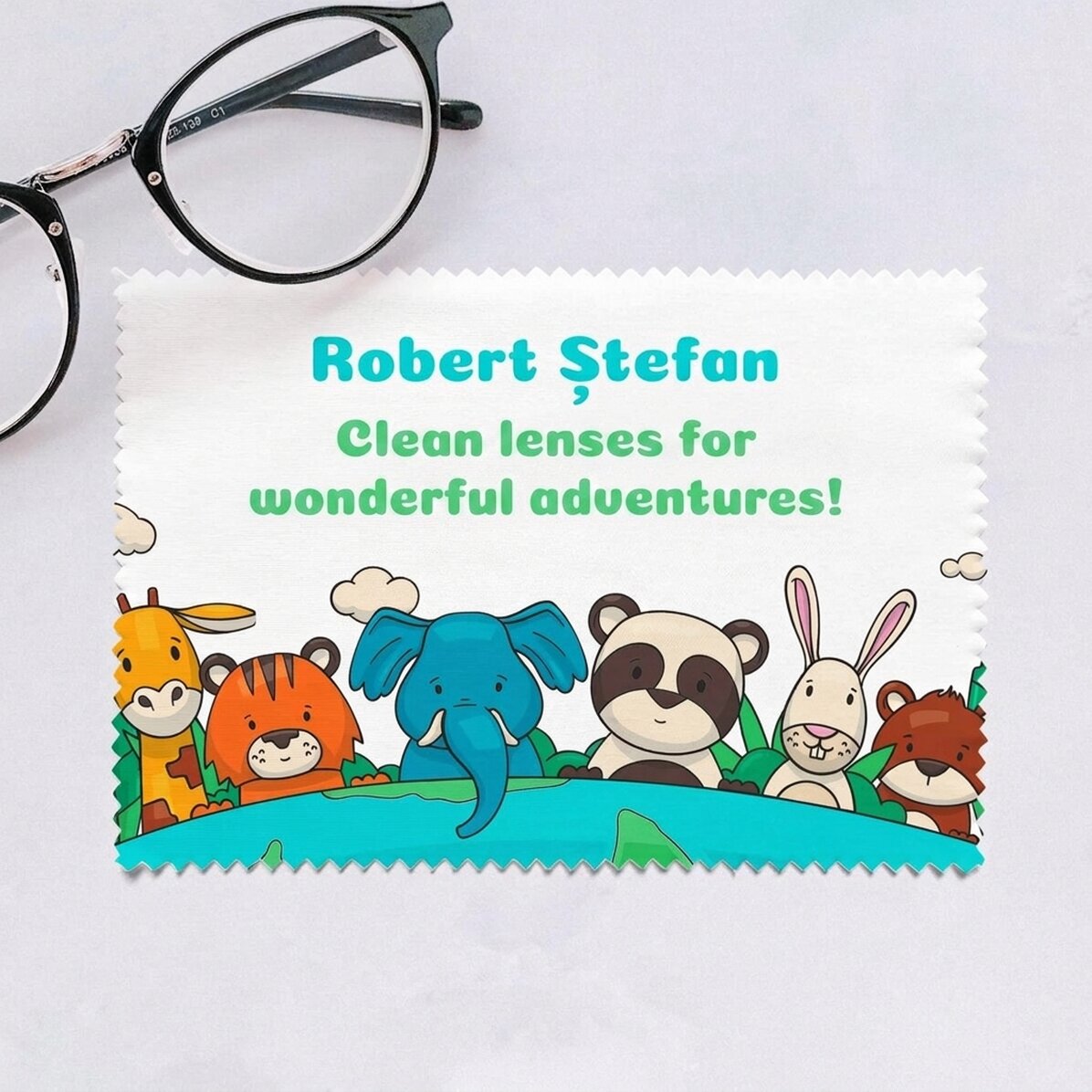 Paño personalizado para limpiar pantallas y gafas - Aventura