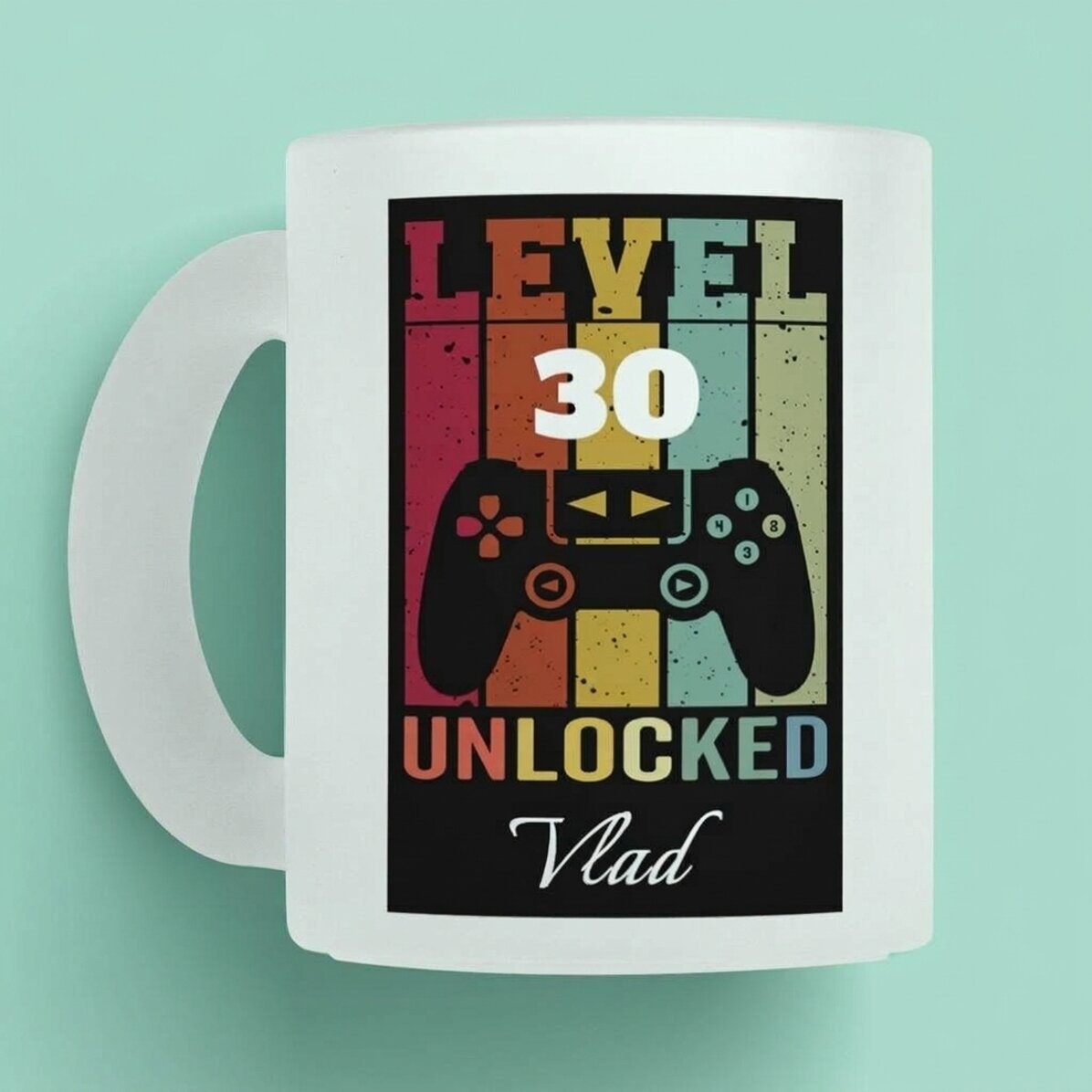 Taza personalizada con texto - Level Unlocked