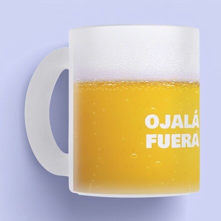 Vaso personalizado con texto: «Ojalá esto fuera cerveza»