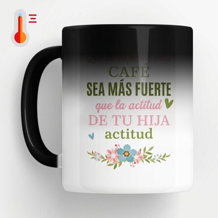 Taza termosensible personalizada con mensaje - Café