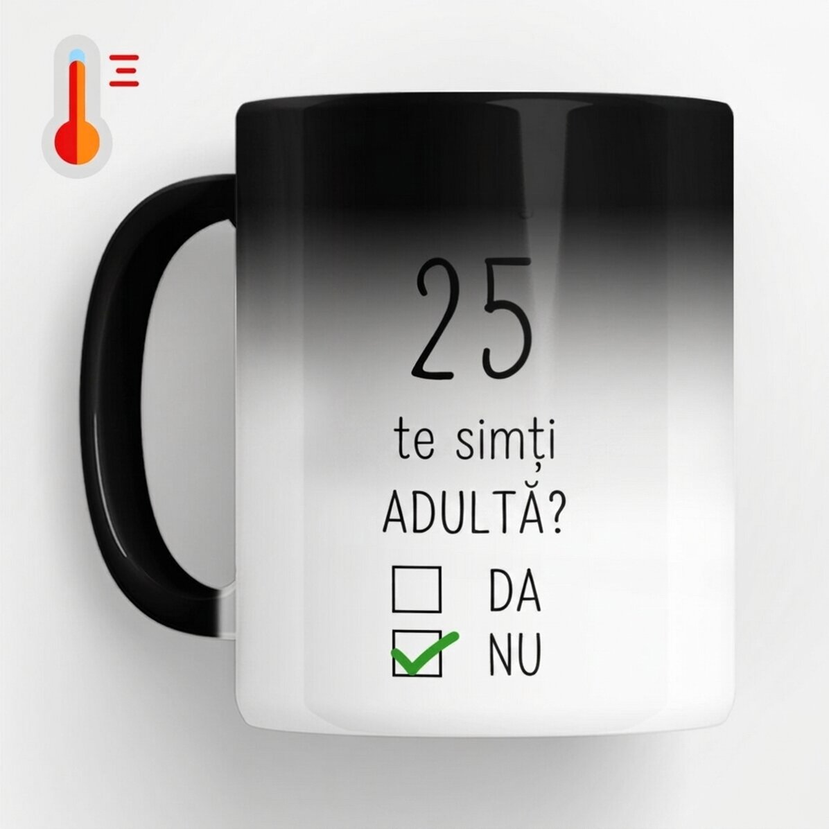 Taza termosensible personalizada con mensaje - Cumpleaños
