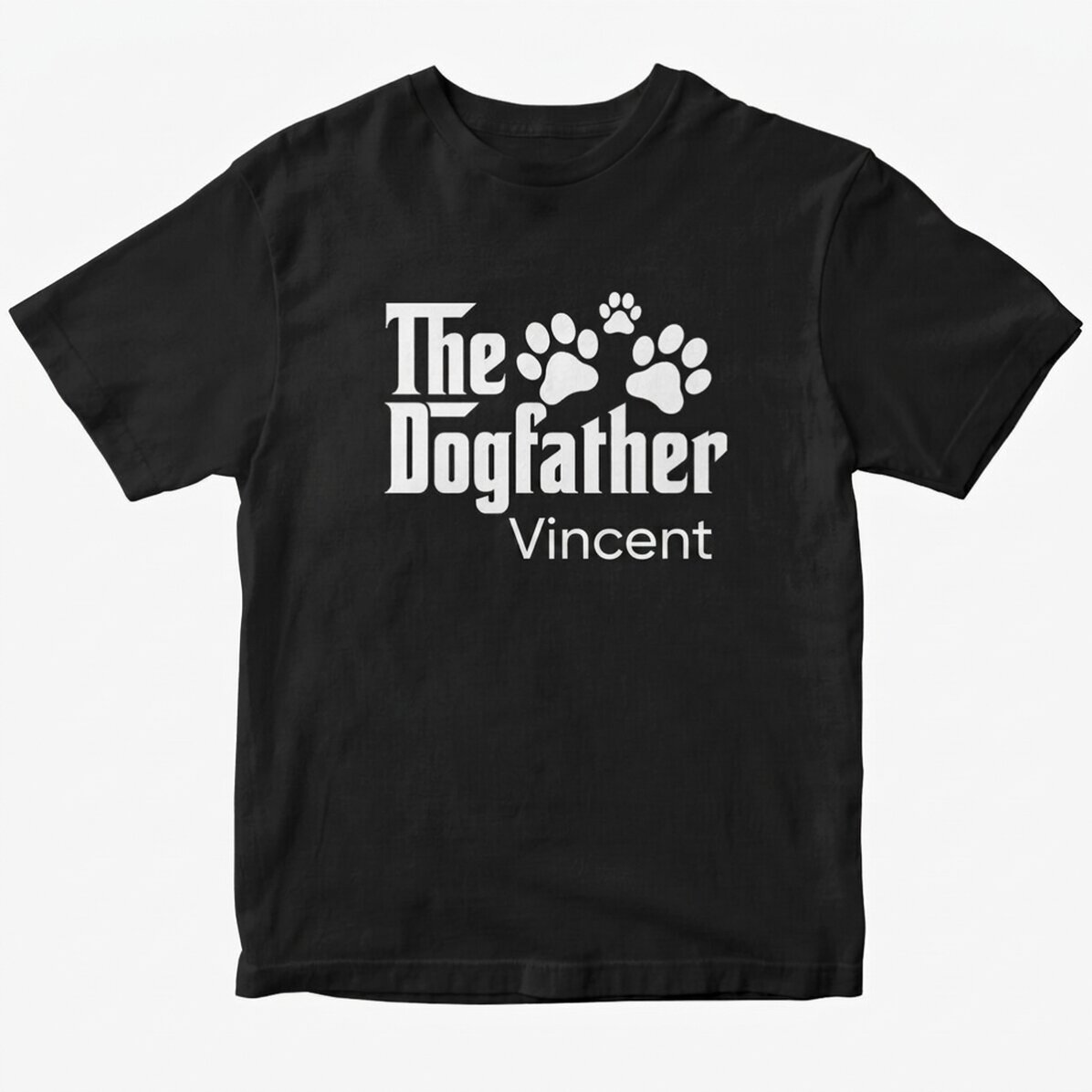Camiseta de algodón personalizada con texto - The Dogfather
