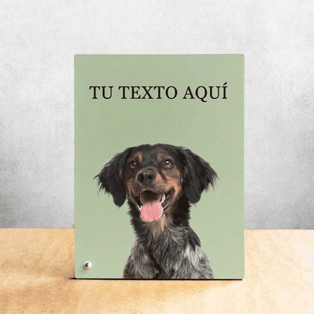 Marco de fotos de escritorio personalizado con la foto y el nombre de tu mascota