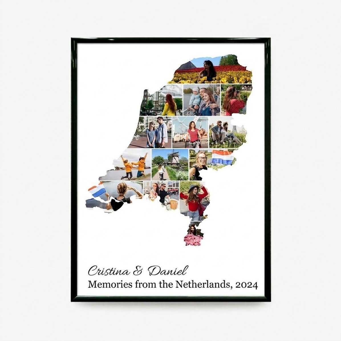 Cuadro personalizado con 14 fotos y texto - Países Bajos