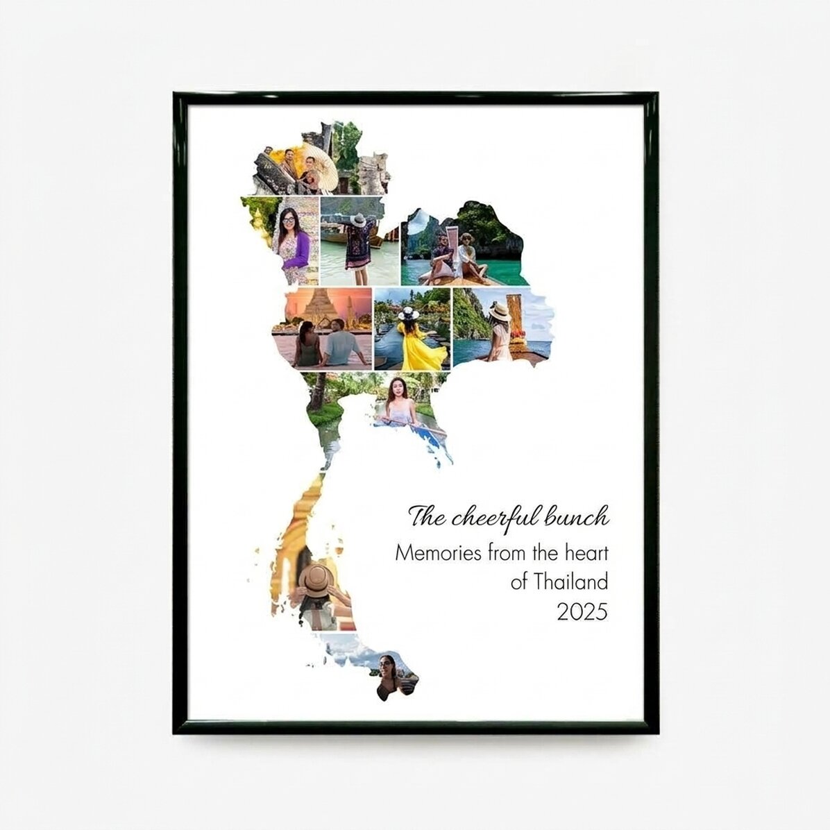 Cuadro personalizado con 10 fotos y texto - Tailandia