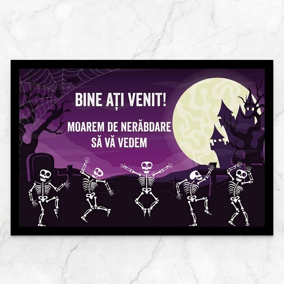 Felpudo de entrada personalizado con texto - Skeletons