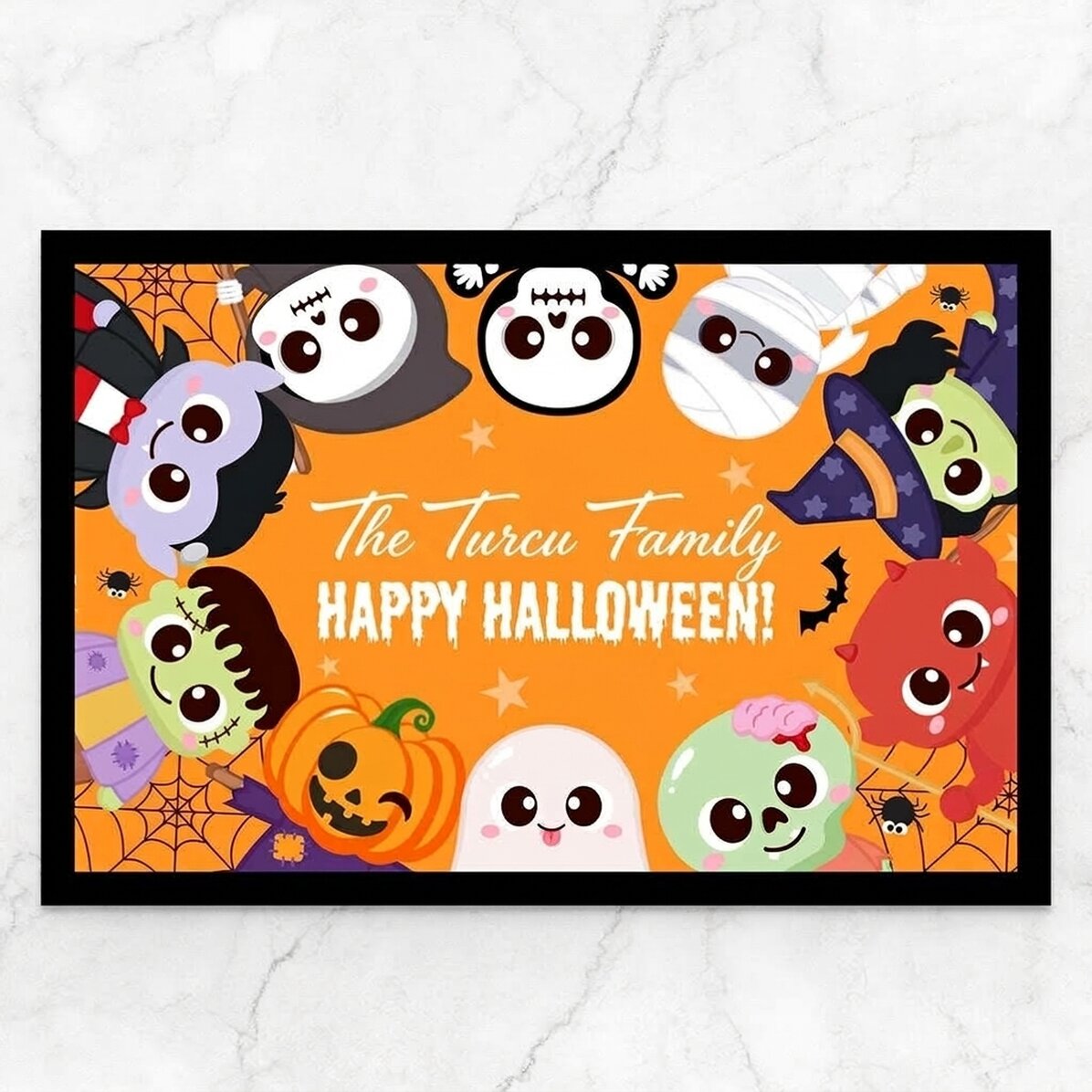 Felpudo de entrada personalizado con texto - Cute Halloween