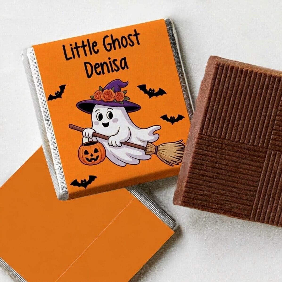 Mini tableta de chocolate personalizada con texto - El fantasma