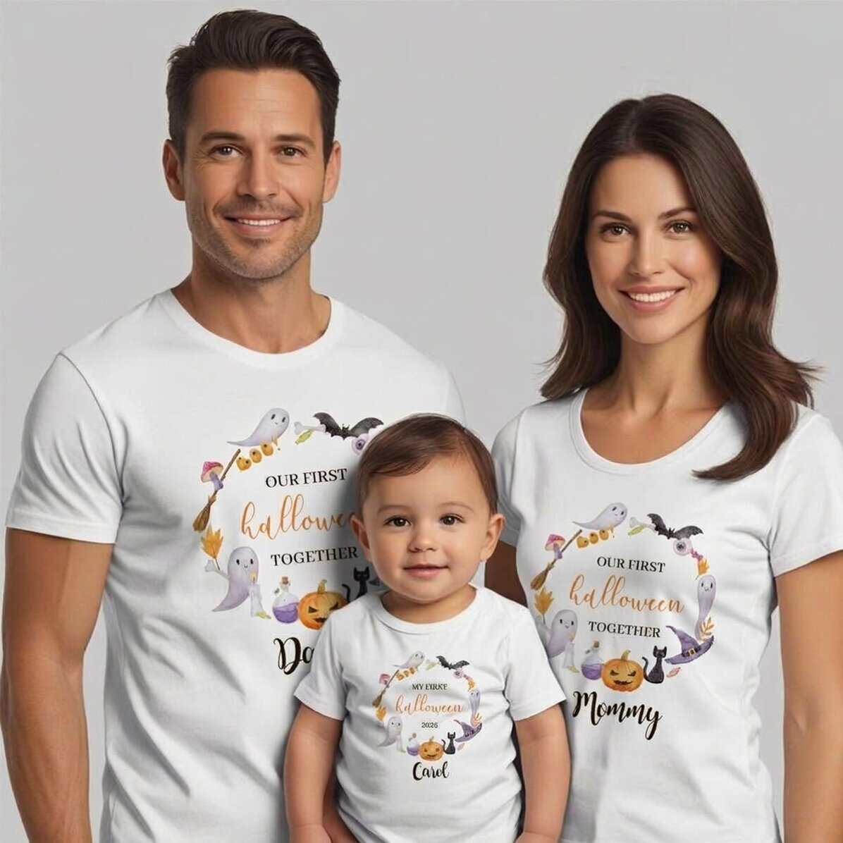 Camiseta de algodón personalizada para niños/adultos - My first Halloween