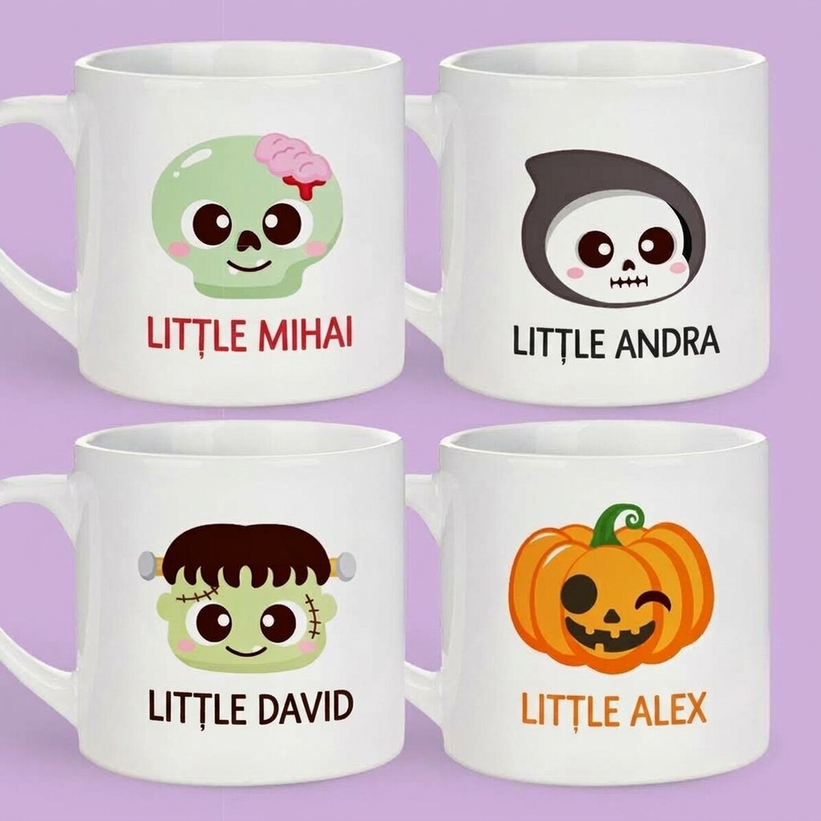Vaso personalizado para niños con nombre - Halloween