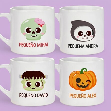Vaso personalizado para niños con nombre - Halloween