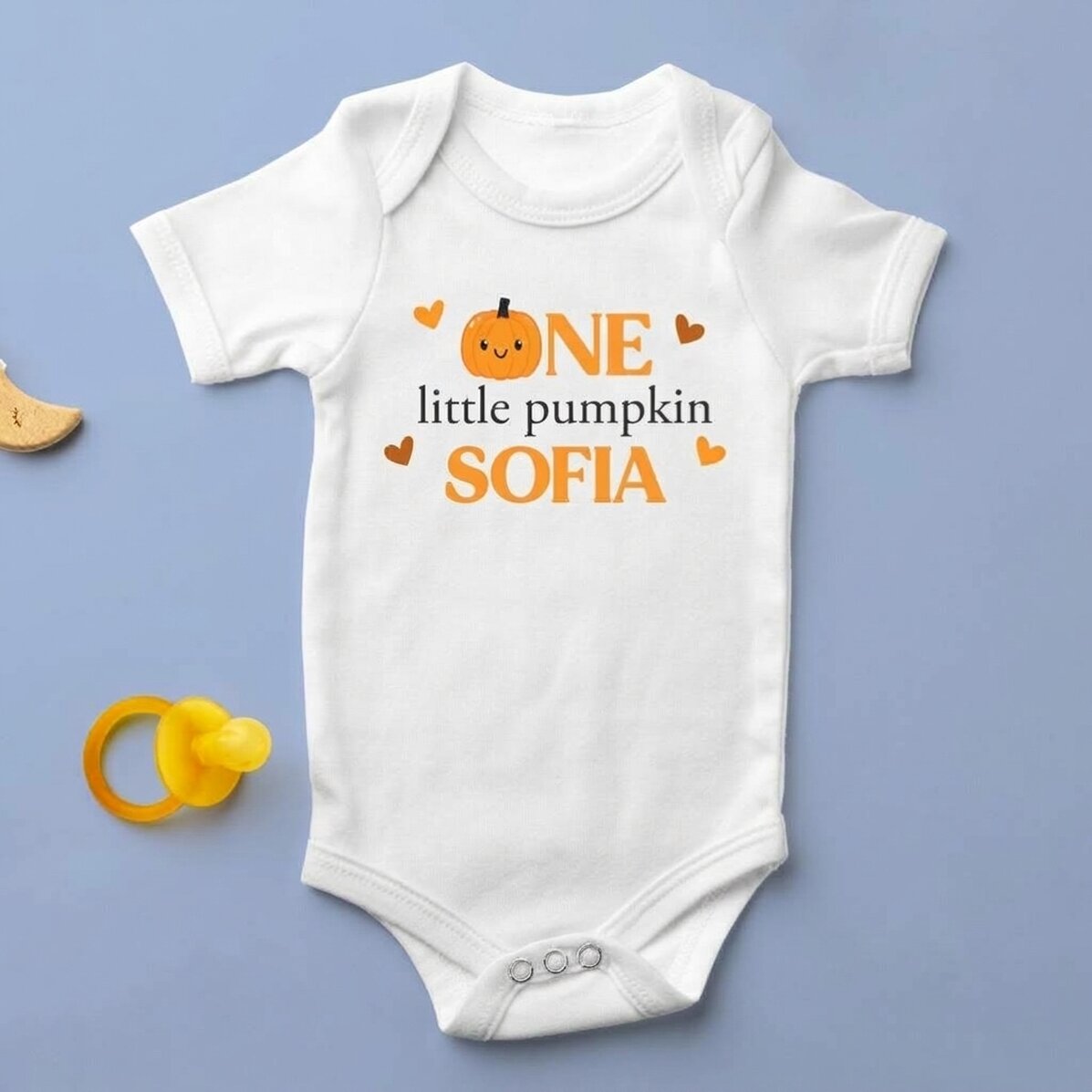 Body para niños personalizado con texto - One little pumpkin