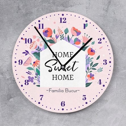 Reloj personalizado con texto - Flowers