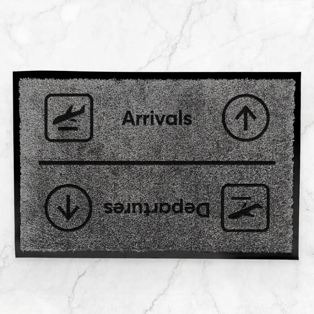 Alfombra de entrada para interior personalizada con mensaje