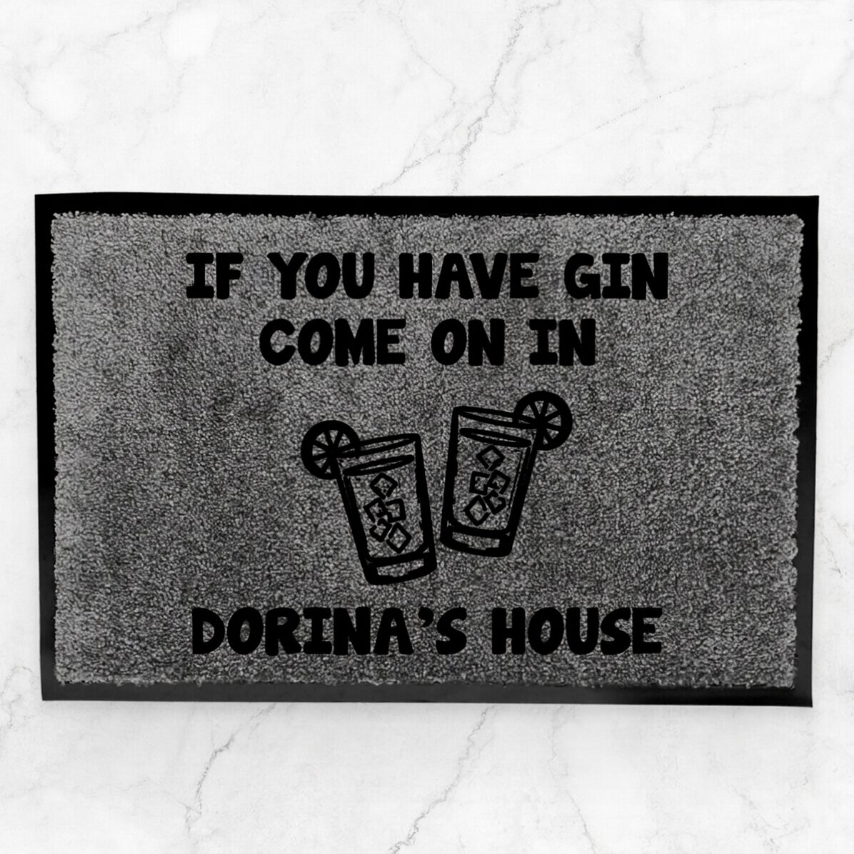 Alfombra de entrada para interior personalizada - Gin