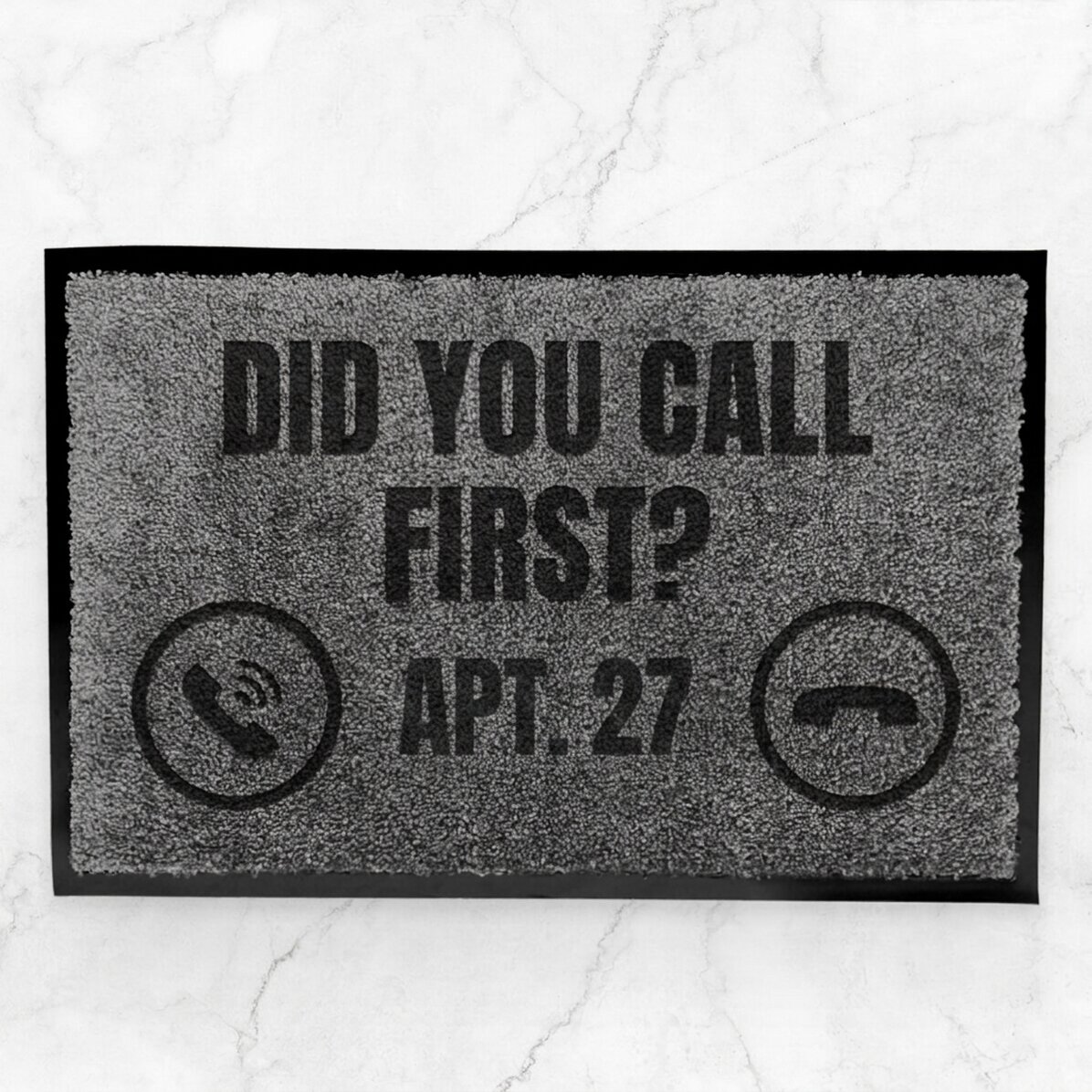 Alfombrilla de entrada para interior personalizada con texto: «¿Has llamado antes?»