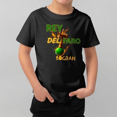 Camiseta de algodón para niños personalizada con texto - Lighthouse King