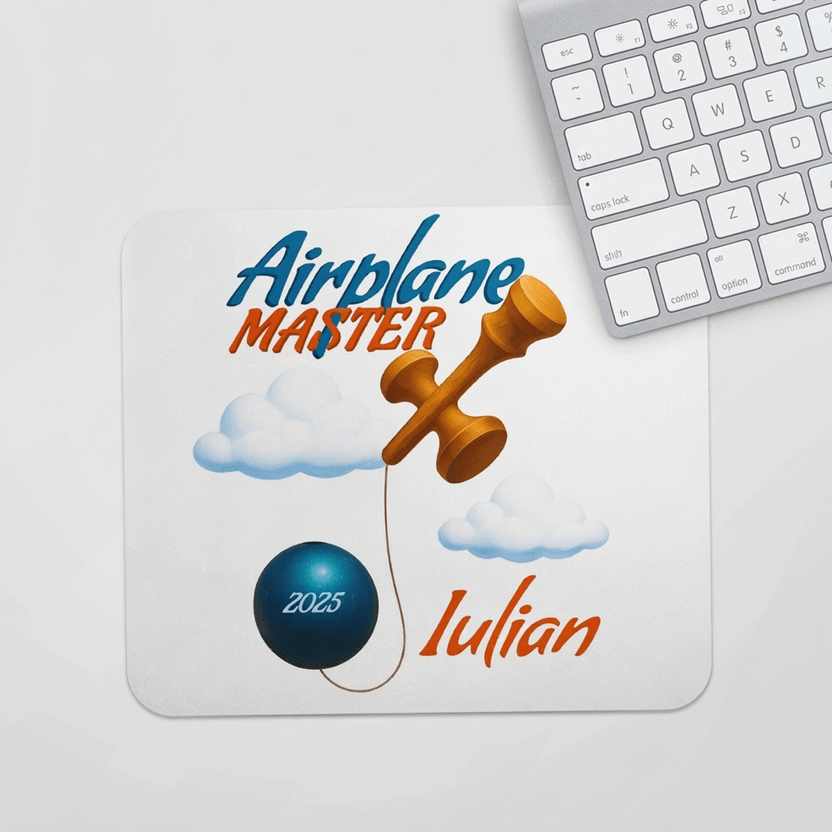 Alfombrilla de ratón personalizada con texto - Airplane Master