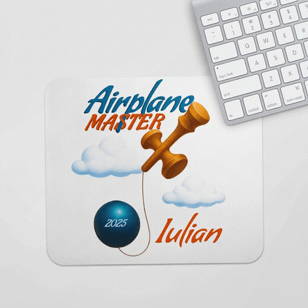 Alfombrilla de ratón personalizada con texto - Airplane Master