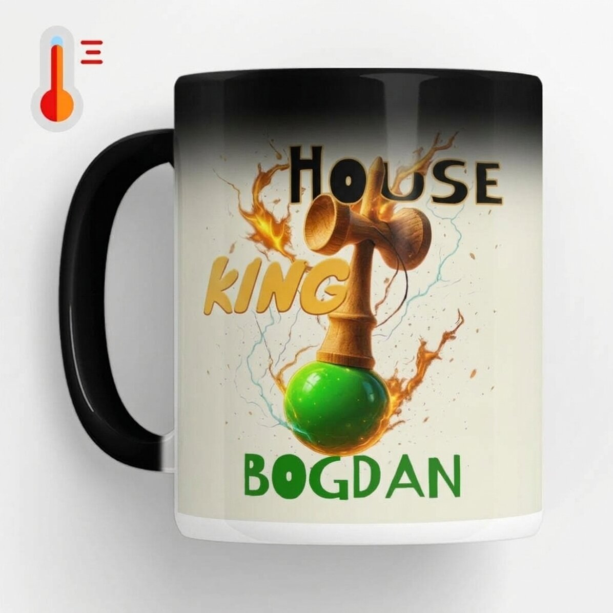 Taza termosensible personalizada con texto - Lighthouse King