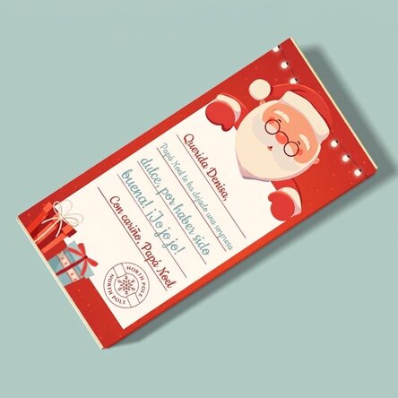 Chocolate personalizado con mensaje - Papá Noel