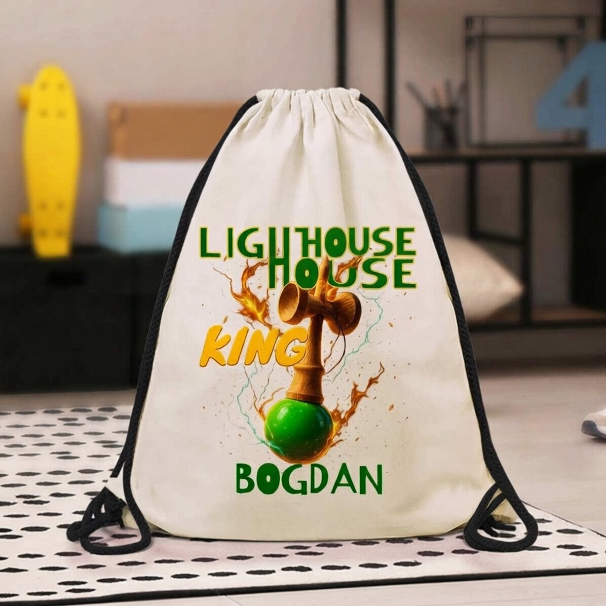 Mochila personalizada con nombre - Lighthouse King
