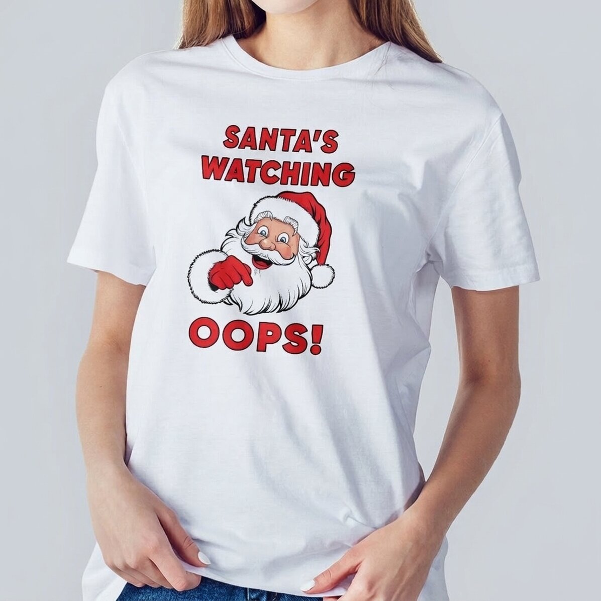 Camiseta de algodón personalizada con texto - Santa