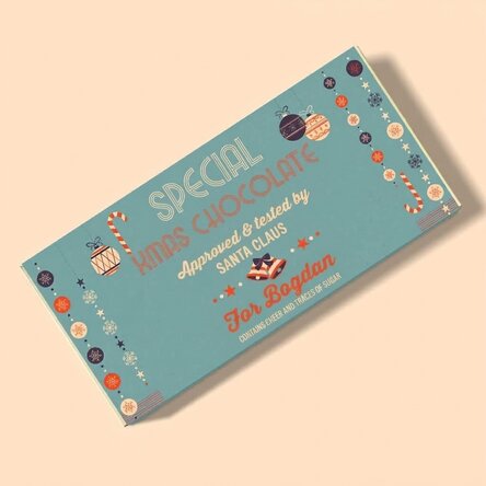 Chocolate personalizado con mensaje - Aprobado por Papá Noel