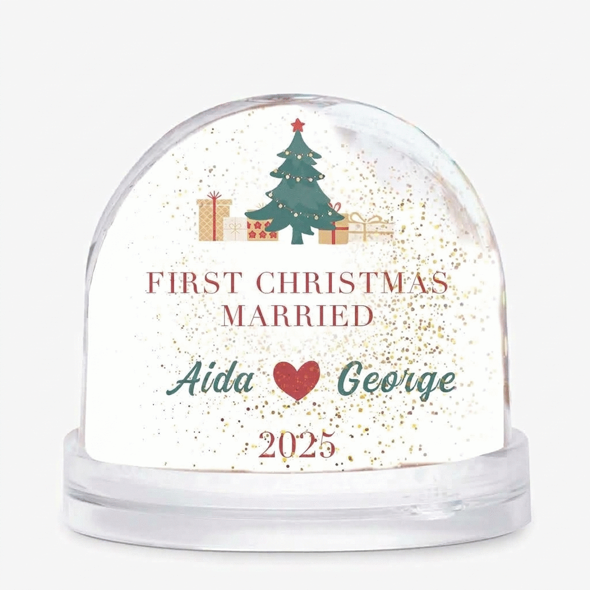 Bola de Navidad de escritorio personalizada con texto y foto - Navidad
