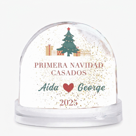 Bola de Navidad de escritorio personalizada con texto y foto - Navidad