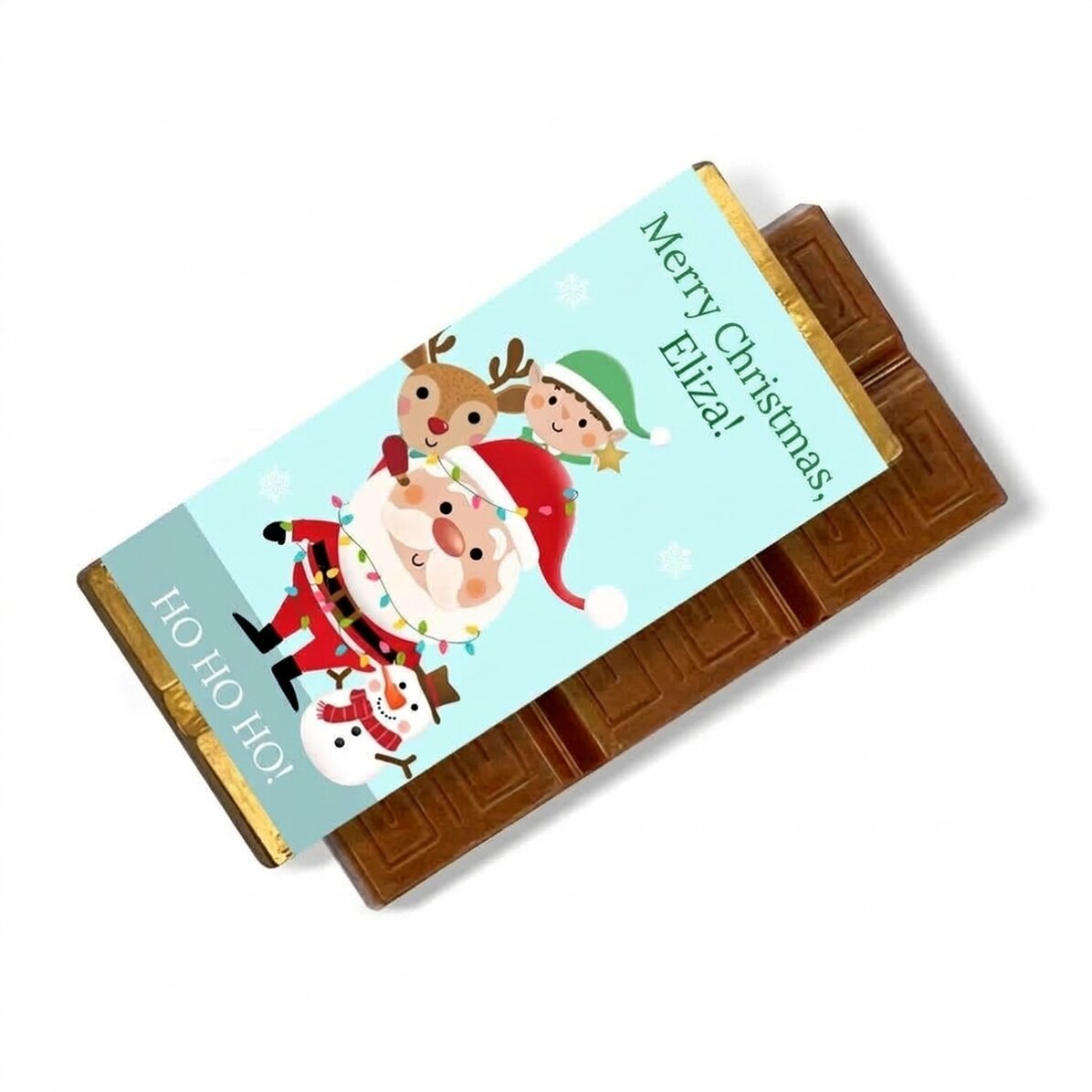 Mini tableta de chocolate personalizada con el texto: «¡Feliz Navidad!»