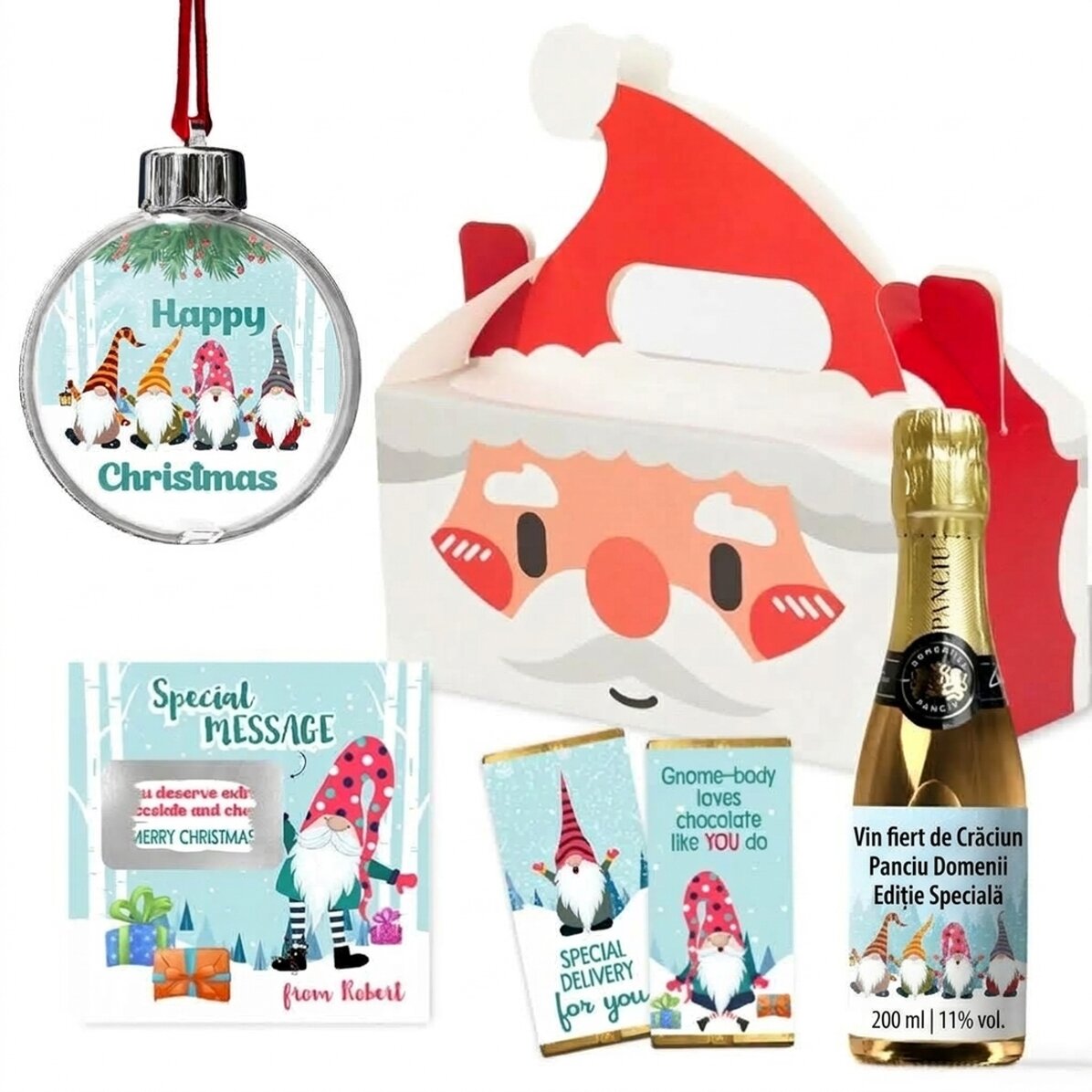 Lote de regalo con tarjeta personalizada - Let it snow