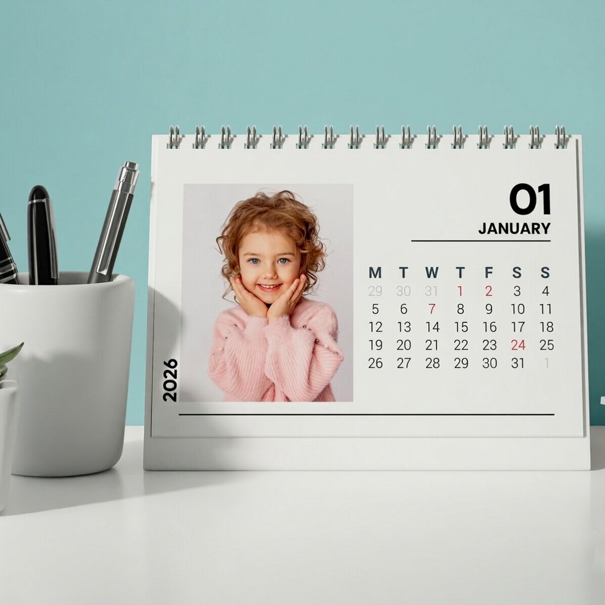 Calendario de escritorio personalizado con fotos