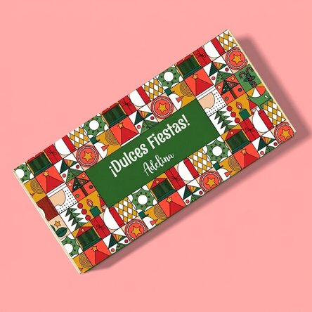 Chocolate personalizado con mensaje - Geometric Christmas