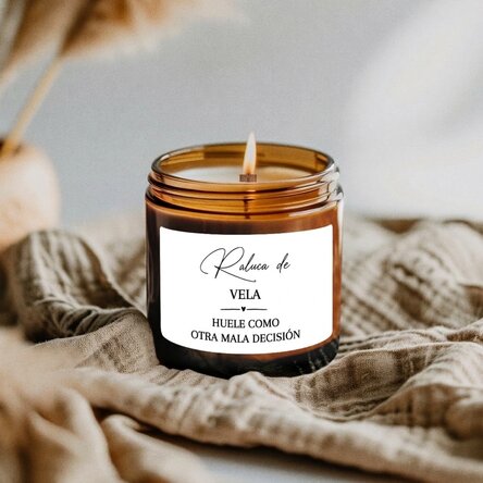 Vela pequeña perfumada personalizada con texto - Smells like