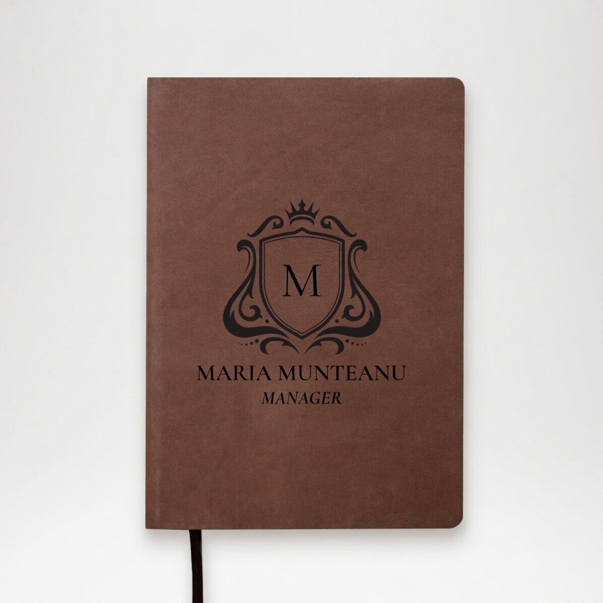 Agenda de piel personalizada con mensaje - Royal