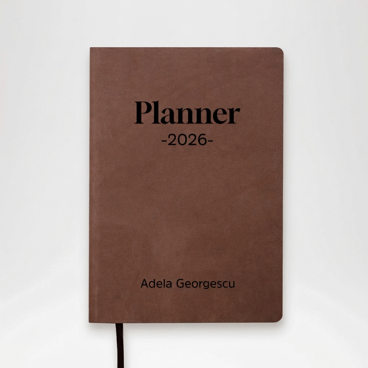 Agenda de piel personalizada con texto - Agenda