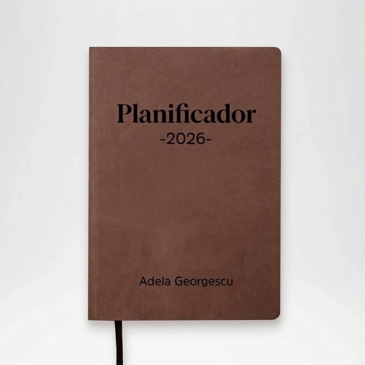 Agenda de piel personalizada con texto - Agenda